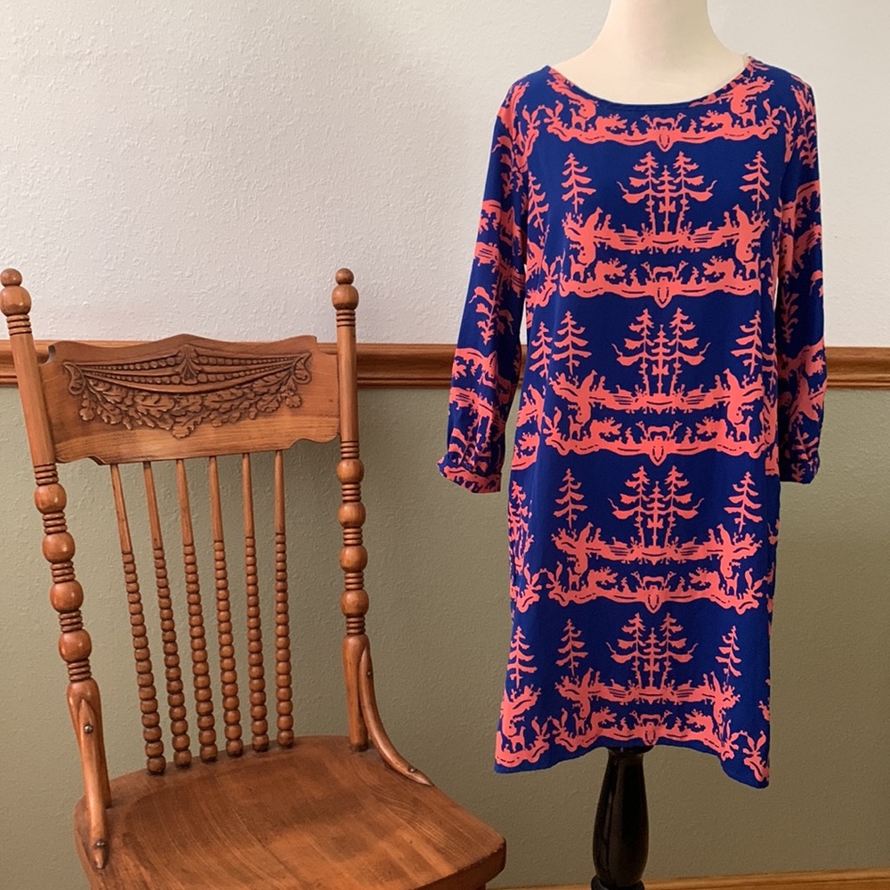Francesca’s Woodland Print Shift Mini Dress Medium